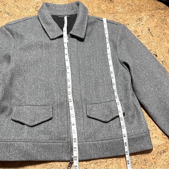 Banana Republic Wm’s Melton Volume-Sleeve Light Gray Jacket Sz M Petite - Picture 12 of 14